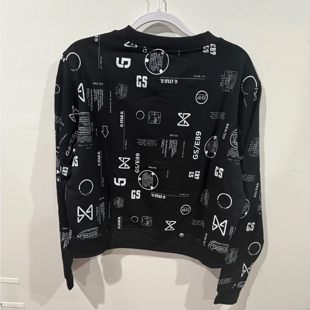 G-STAR RAW Women's Cropped Loose Sweater Allover - Picture 4 of 6